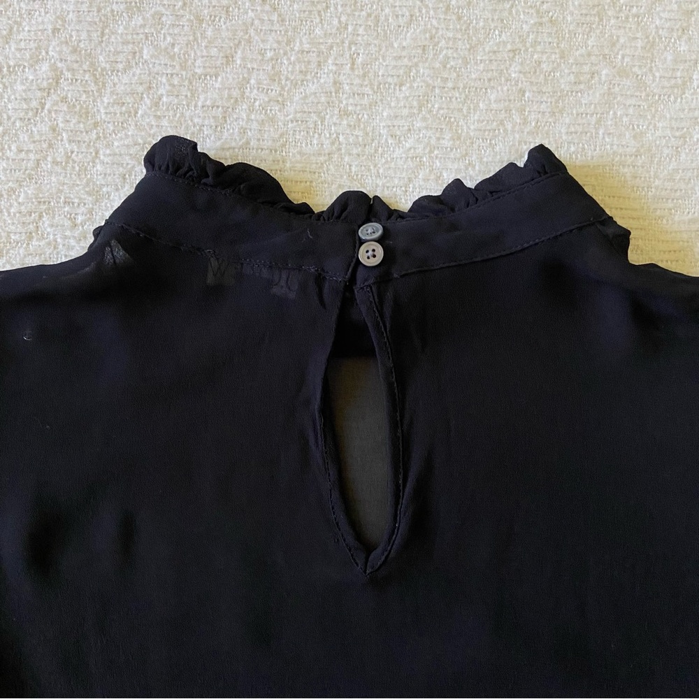 J. Crew Ruffleneck Top In Chiffon - Picture 8 of 10